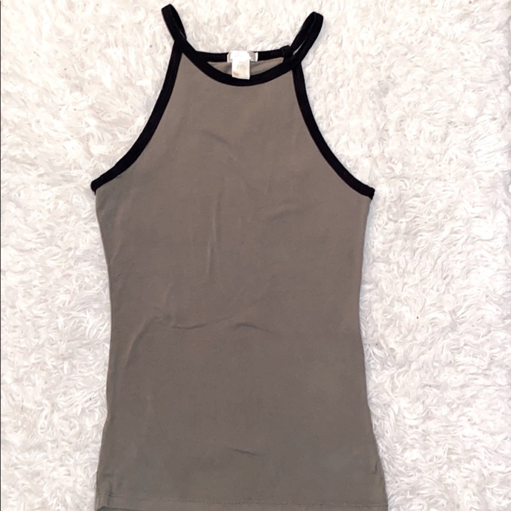 Olive Color Halter Top